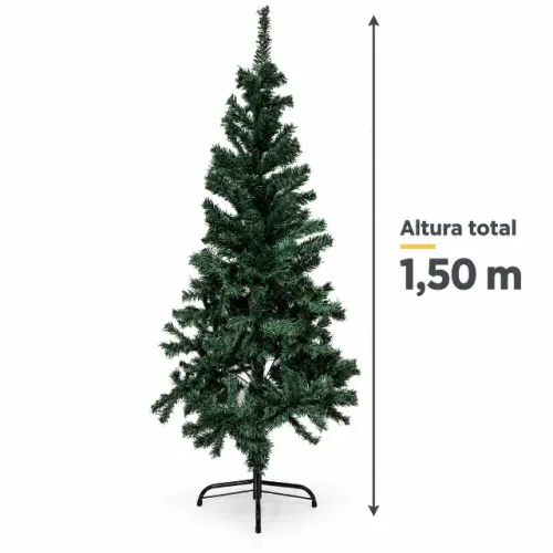 Árvore de Natal 1,50 m - 500 galhos - Base de metal