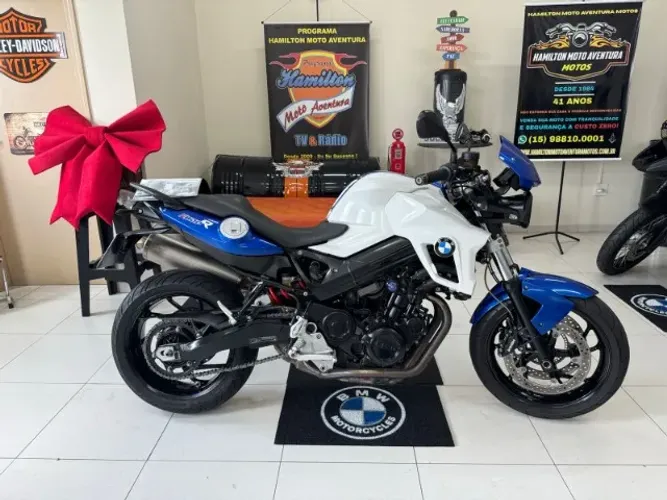 Bmw F 800 R 2013 azul, toda revisada - Linda