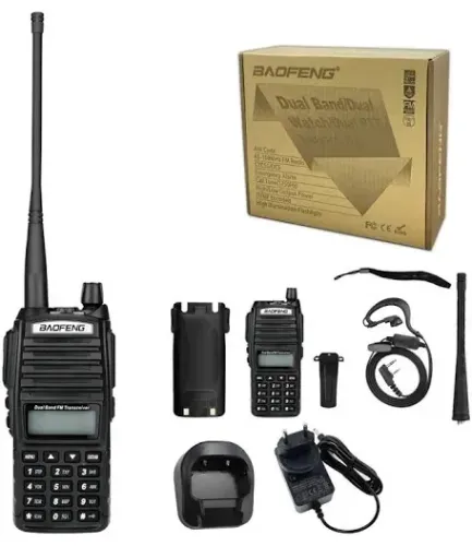 Rádio Comunicador Baofeng Uv-82 Walkie Talkie Novo