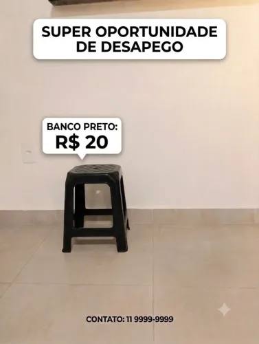 Banco sem apoio