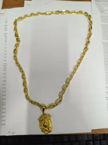 CORDÃO CARTIER DE PRATA REVESTIDO EM OURO 18K + PINGENTE