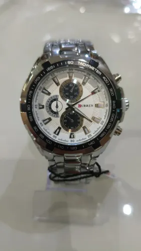 Relogio Curren Masculinos de luxo Original Branco A prova dágua Novo zero