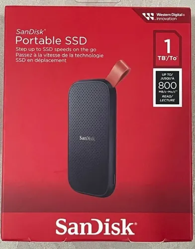 SSD Externo SanDisk Portable 1TB - original - até 800MB/s - completo na caixa