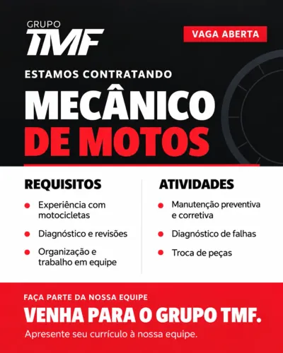 Mecânico de motos (concessionária)