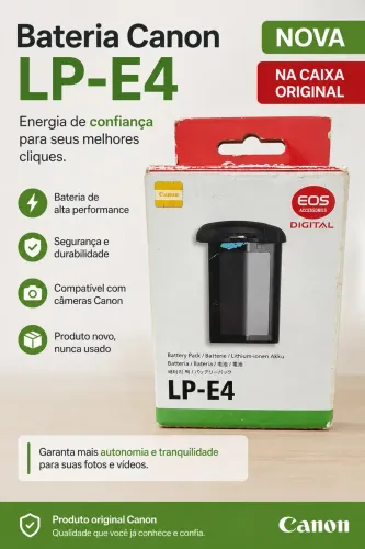 Bateria Canon LP-E4 - NA CAIXA NOVA