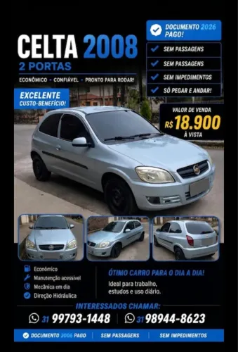 Chevrolet Celta Life/ LS 1.0 MPFI 8V Flexpower 3P 2008
