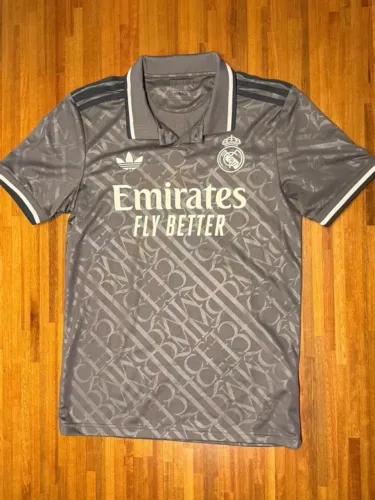 camiseta adidas real madrid iii 24/25 cinza p