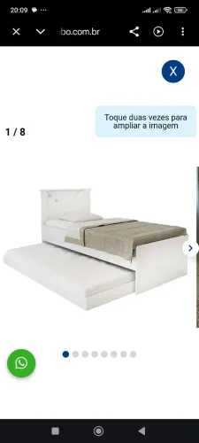 Cama box solteiro branca com avaria na cabeceira + 2 colchões solteiro usados