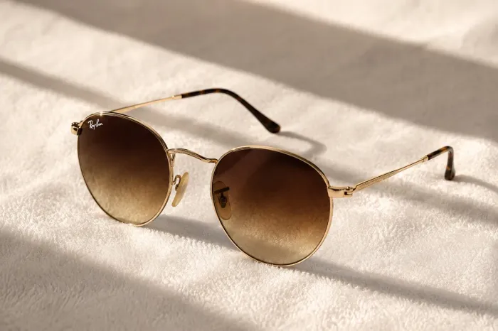 Óculos Ray-Ban Round Dourado Original