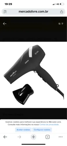 Secador de cabelo Britânia novo