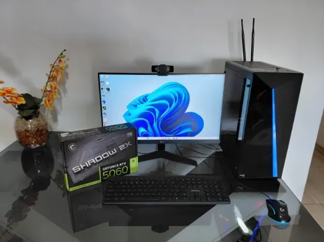 PC Gamer Ryzen 7 com: RTX 5060, SSD 1T e 16 GB de Memória. Acompanha Monitor LG Ultra Gear