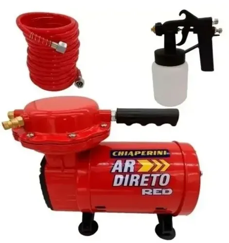 Compressor Ar Direto Red + Kit De Pintura Chiaperini Cor Vermelho Frequência