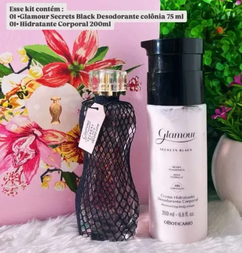 Presente Glamour Secrets Black. Kit Boticário. Original e lacrado. Faço entregas.