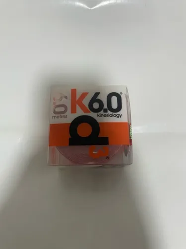bandagem elástica adesiva em rolo vermelha - kinesiology 6.0m