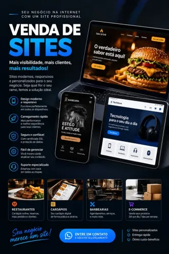 Criação de Sites Profissionais | Restaurantes, Barbearias e Lojas Virtuais