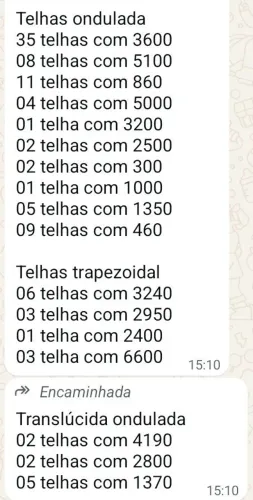 Telhas metálicas