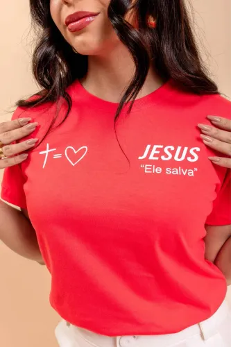 T-shirt Blusa Feminina Jesus ele SALVA