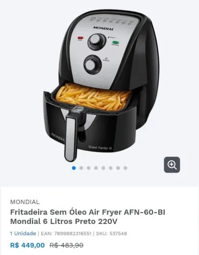 Air fryer 6 litros