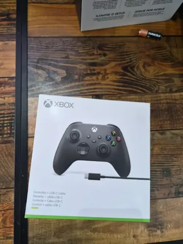 Controle Joystick Xbox Series X Preto com cabo usb Lacrado NOVO