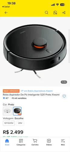 Robô aspirador Xiaomi s20