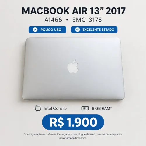 MacBook Air 13? 2017 A1466 | Pouco Usado | Excelente Estado