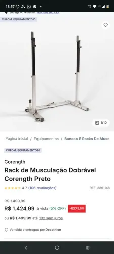 Rack Novo Dobrável Decalton 