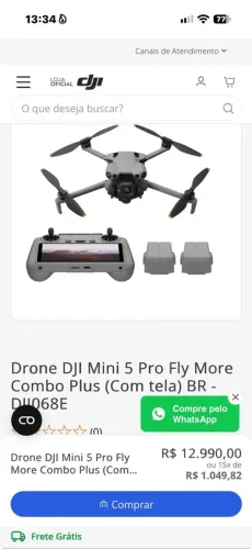 DJI Mini 5 Pro Fly More Combo Plus (com tela)