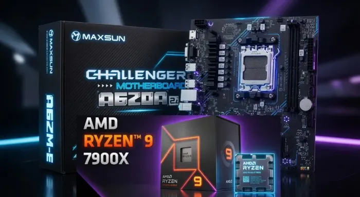 Kit upgrade Gamer maxsun challenger a620a 2.5g+ Ryzen 9 7900x