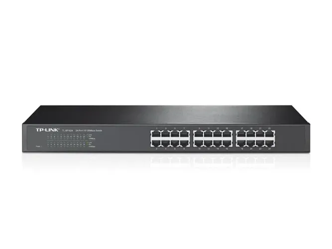 Switch TP-Link TL-SF1024 24 Portas 10/100 Mbps - Rack 19, Plug and Play