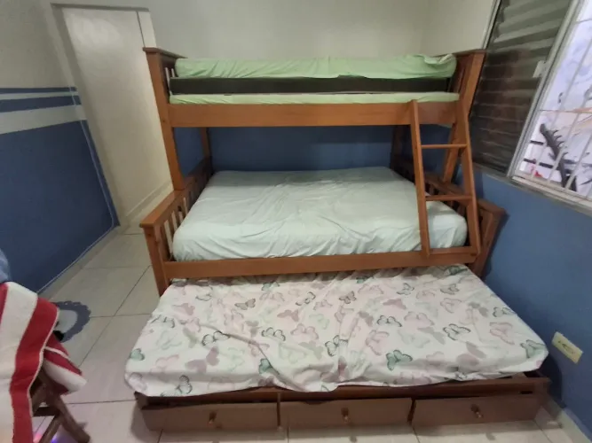 Treliche de casal com superior solteiro e Aux Solteiro Madeira Maciça