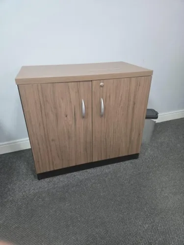 Armário baixo de escritório em MDF, 2 portas, 80 x 45 x 73 cm