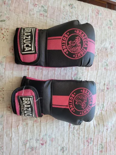 LUVA DE LUTA PRETA E ROSA