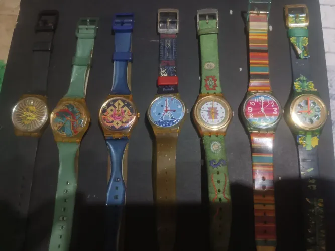 7 Relógios Swatch Vintage Anos 80/90/00 - Coleção / Restauro, LEIA O ANÚNCIO