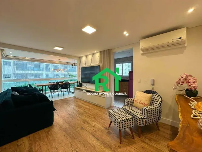 Apartamento moderno com 3 quartos (1 suíte), 1 vaga, lazer à venda em Pitangueiras, Guaruj