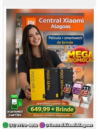 Xiaomi Poco X8 Pro Max 5G, Poco X7 Pro 5G e Diversos Modelos - promoção dia dos namorados 