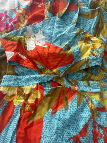 Vestido estampado logo, Viscose