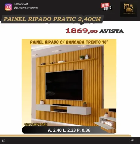 PAINEL RIPADO PRATIC 2,40M U