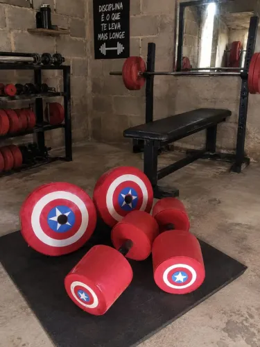 Vendo esse combo de anilhas e alteres personalizado
