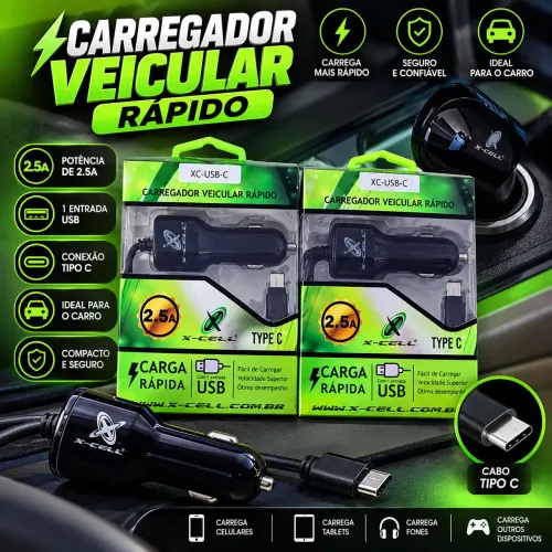 Carregador Veicular Rápido
