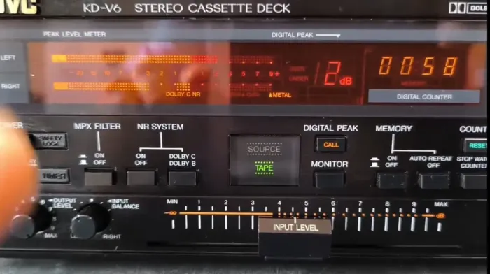 Tape Deck JVC - 3 cabeças - KD-V6