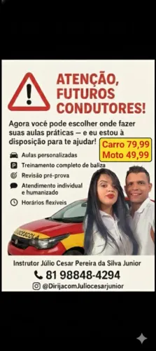 CNH Brasil aulas iniciantes e habilitados 19,99 *Apartir instrutor autônomo credenciado PE