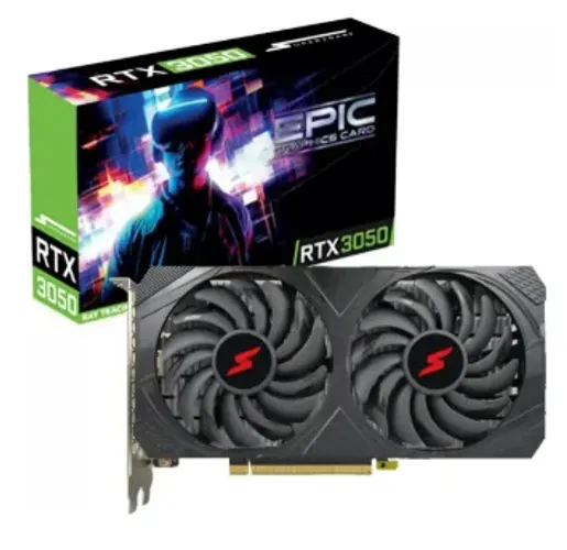 Placa De Vídeo Superframe Rtx 3050 Epic 6gb Dlss Ray Tracing
