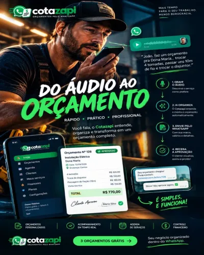 CotaZapi- Sistema de Orçamento pelo Whatsapp para Prestadores de Serviço