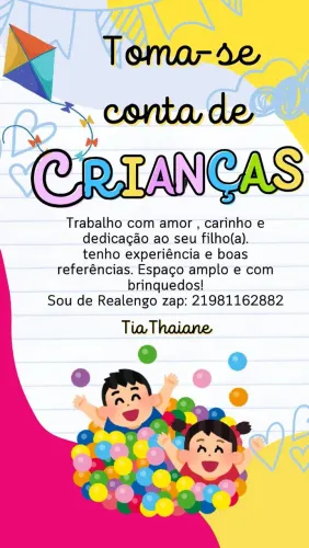 Toma-se conta de criança 