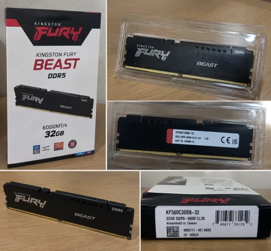 Memória Ram DDR5 FURY Beast 32 GB 6000 MHz NOVO