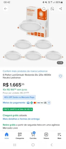 Lâmpadas LEDVANCE R$ 1.300