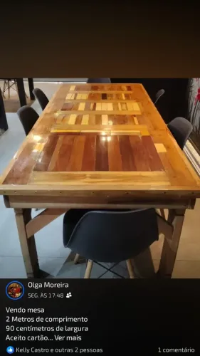 Mesa madeira de demolição