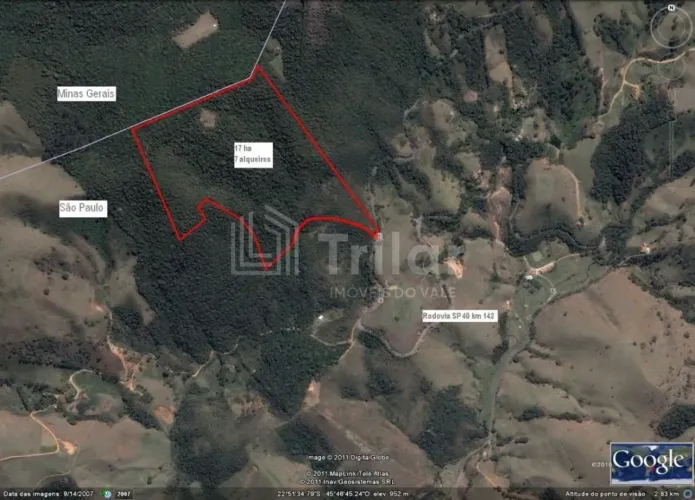 Vende-se aréa de 7 alqueires divisa com Santo Antonio do Pinhal