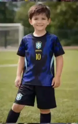 Camisa conjunto Brasil Copa do Mundo Infantil 