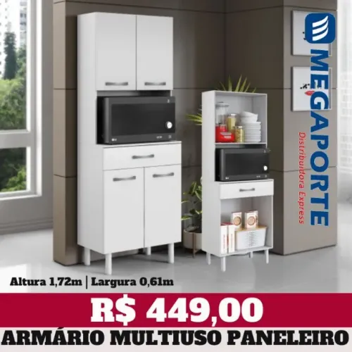 Paneleiro 4 Portas 1 Gaveta (Novo) Entrega Grátis!